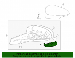 Поворотник зеркала левый Toyota C-HR 18-23