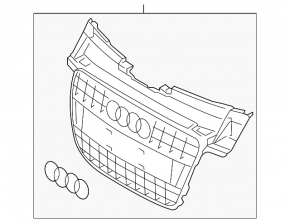 Решетка радиатора в сборе Audi A4 B8 08-16 дорест