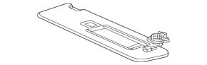 Козырек правый Volkswagen ID.4 21-22 черный с подсветкой, без крючка