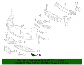 Брызговик переднего бампера правый Toyota Avalon 13-18