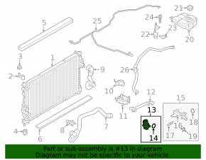 Клапан системи охолодження Ford Fiesta 14-19 1.6т