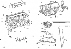 Проставка водяной рубашки блока цилиндров Toyota Camry v50 12-14 2.5 usa