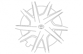 Центральний ковпачок на диск 4шт Toyota Prius V 12-17 62/59мм