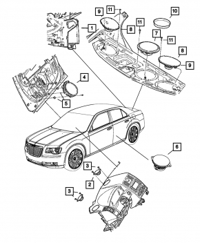 Сабвуфер Chrysler 300 11-23