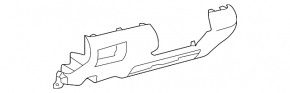 Накладка подторпедная коліна водія Toyota Camry v50 12-14 usa чорний