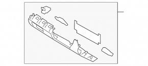 Накладка колени водителя Subaru Legacy 15-19 черн