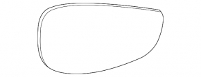 Дзеркальний елемент Mazda 3 19-26 Mexico built підігрів, асферичне, BSM