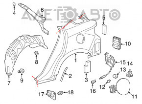 Подкрылок задний левый Lexus CT200h 11-17