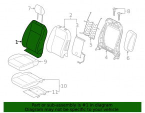 Пассажирское сидение Ford Ecosport 18-22 кожа черн, Sportster