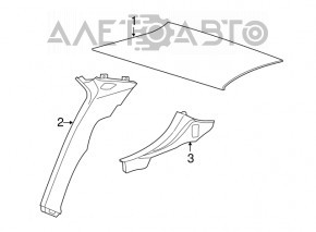 Накладка задней стойки левая Chrysler 300 11-23 черн