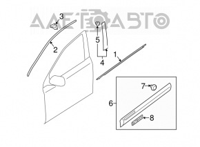Накладка двери боковая передняя правая Subaru Outback 10-14