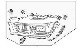 Фара передня права в зборі Audi Q5 80A 18-20 LED, AFS, з коректором EUR