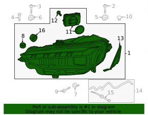 Фара передняя левая в сборе Audi A5 F5 20-25 Matrix LED