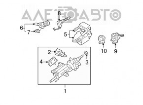 Рулевая колонка Lexus LS460 LS600h 07-09