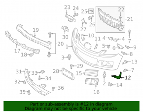 Брызговик переднего бампера левый Mazda CX-7 06-09