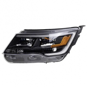 Фара передняя левая в сборе Ford Explorer 16-18 галоген + LED темная