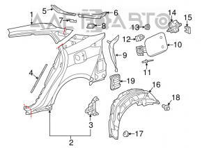 Замок лючка бензобака Toyota Prius 50 16-22 зламана клямка