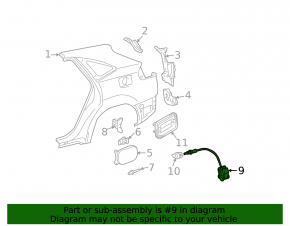 Замок лючка бензобака Lexus RX300 RX330 RX350 RX400H 04-09