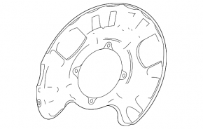 Кожух тормозного диска задний правый Mercedes W167 GLE 350 450 20-26