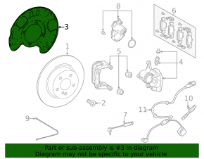 Кожух тормозного диска задний правый Mercedes W167 GLE 350 450 20-26