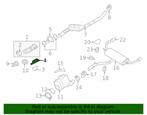 Кронштейн приемной трубы BMW X5 F15 14-18 3.0D