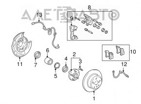 Шланг тормозной задний левый Lexus RX300 RX330 RX350 RX400H 04-09