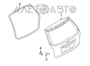 Дверь багажника голая со стеклом Mazda CX-7 06-12
