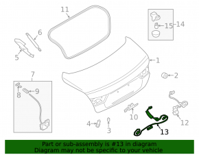Кнопка открытия крышки багажника Infiniti Q50 14-19
