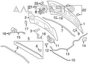 Петля капота правая Ford Flex 09-19