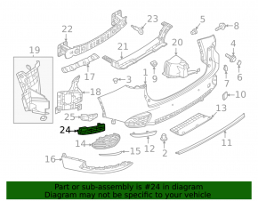 Крепление заднего бампера наружное правое Mazda CX-70 25-26