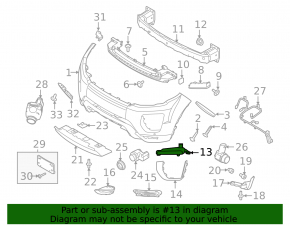 Заглушка птф левая Land Rover Range Rover Evoque 12-18