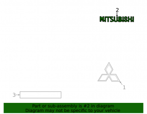 Эмблема надпись MITSUBISHI двери багажника Mitsubishi Outlander Sport ASX 10-13