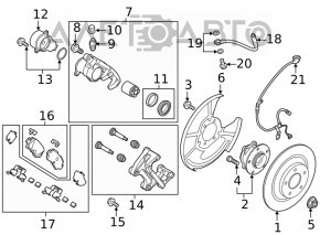 Кожух тормозного диска задний правый Mazda CX-9 16-23