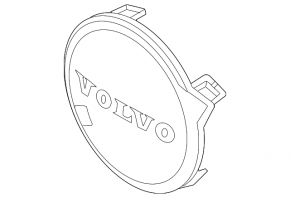 Эмблема решетки радиатора grill Volvo XC90 25-26 тип 2