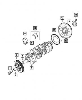 Шкив коленвала Chrysler 200 15-17 2.4
