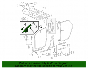 Накладка передней стойки правая Lexus RX300 RX330 RX350 RX400h 04-09