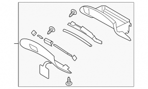 Перчаточный ящик, бардачок Subaru Impreza WRX GH 09-14 черный