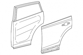Двері в зборі задні ліві Toyota Rav4 19-25