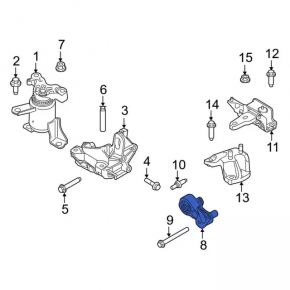 Подушка двигателя задняя Ford Fiesta 11-19 1.6