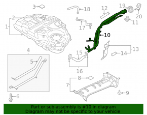 Заливная горловина топливного бака Mazda CX-9 16-23