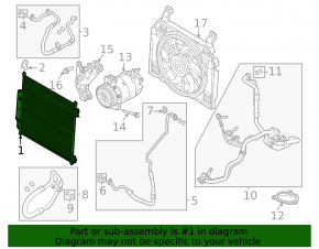 Радіатор кондиціонера конденсер Land Rover Range Rover 13-21 3.0, 5.0