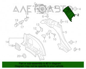 Накладка задней стойки задняя праваяая Mini Cooper Countryman R60 10-16 сер