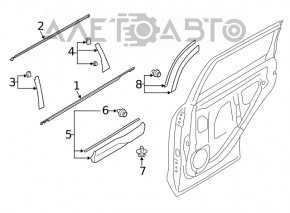 Накладка двери нижняя арка задняя правая Subaru Forester 19-24 SK черная, потерта