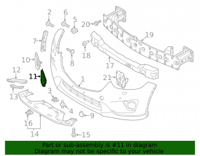 Обрамление ПТФ правое Mazda CX-5 16-16 с накладками