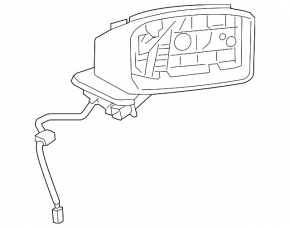 Зеркало боковое левое в сборе Mazda CX-9 16-17 поворотник