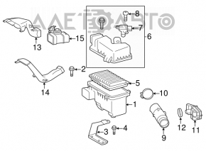 Воздухоприемник нижний Toyota Highlander 08-13 3.5