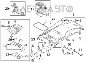 Плафон освещения пассажир Subaru Outback 10-14