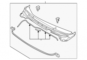 Грати двірників пластик Hyundai Elantra UD 14-16