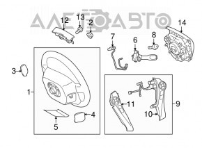 Кнопки управления на руле левые Toyota Prius 30 10-11