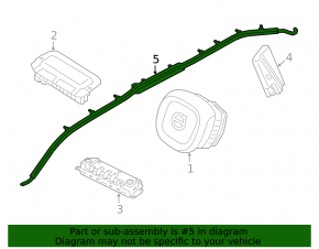 Подушка безопасности airbag боковая шторка левая Volvo XC40 19-26